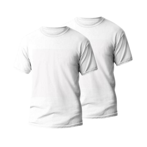 Imagem de Kit 2 Camisetas Básicas Masculina Lisa 100% Algodão Fio 30.1