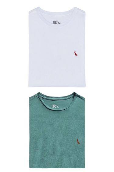 Imagem de Kit 2 Camisetas Brasa Verde E Branca Pica Pau Bordado Reserva