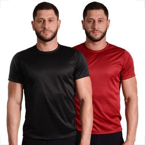 Imagem de Kit 2 Camisetas Manga Curta Dry Fit Masculina Esportiva