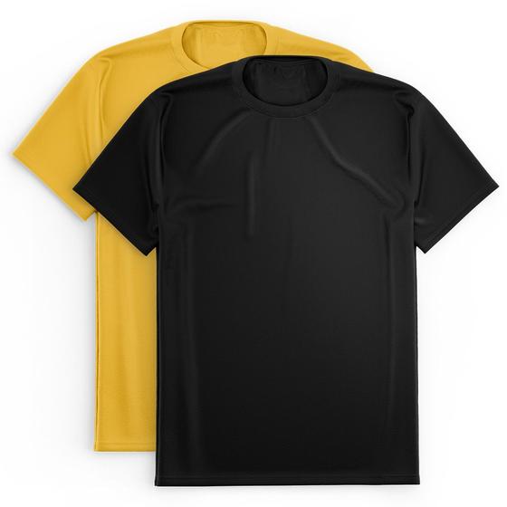 Imagem de Kit 2 Camisetas Masculina Dry Academia Treino Esporte Camisa Praia Proteção Solar UV