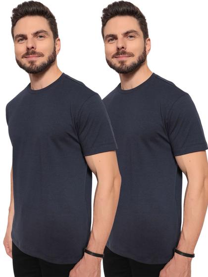 Imagem de Kit 2 Camisetas Masculinas 100% Algodão Linha Premium linha Comfort Anti-Bolinha