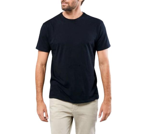 Imagem de Kit 2 Camisetas Masculinas Lisas Básicas de Algodão Penteado 30.1 Gola Careca