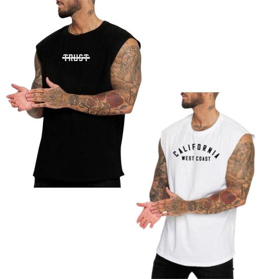 Imagem de Kit 2 Camisetas Oversized Masculina Treino Academia Maromba