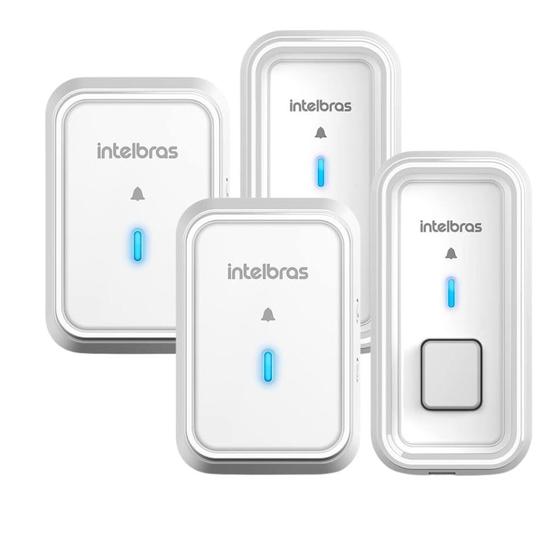 Imagem de Kit 2 Campainhas Sem Fio Residencial com Bateria Intelbras