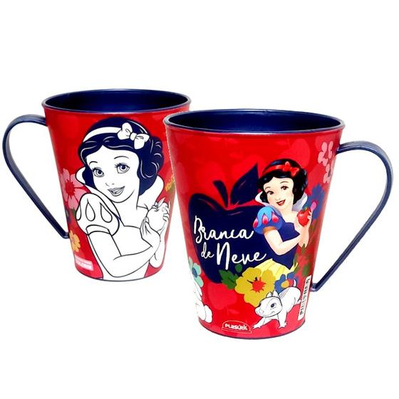 Imagem de Kit 2 Caneca da Branca de Neve Xícara Plástica 360ML Premium Plasútil