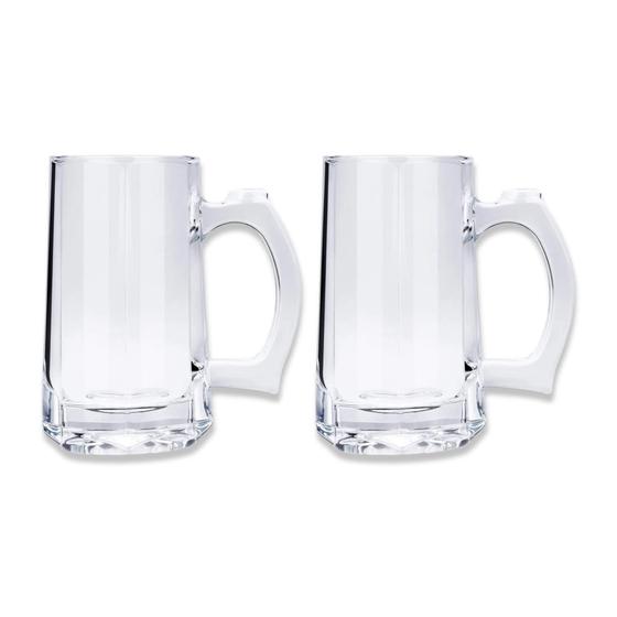 Kit 2 Canecas de Chopp / Cerveja Pavillion Haus 300ml Vidro Brinox