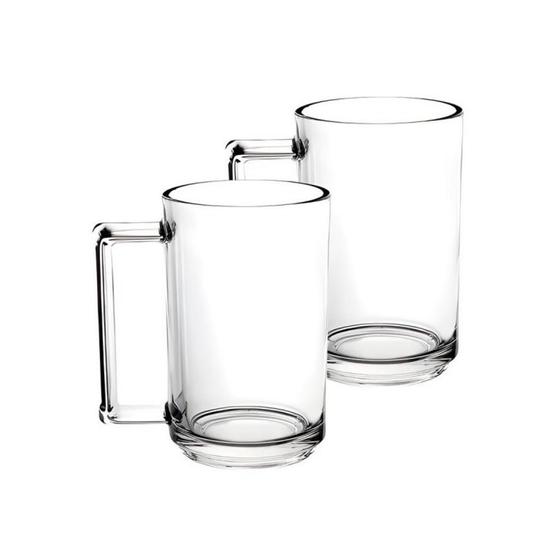 Imagem de Kit 2 Canecas De Vidro Munique Para Chopp Cerveja 330ml