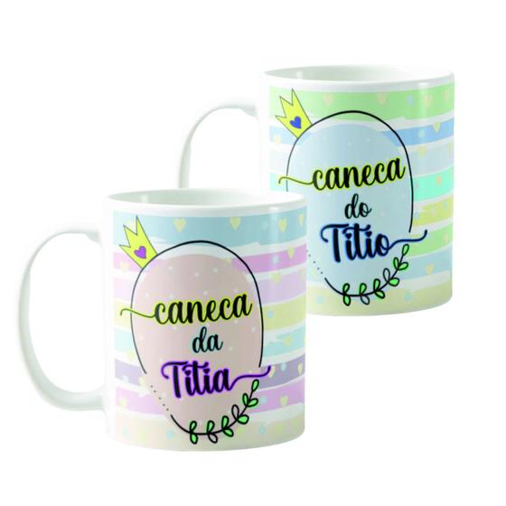 Imagem de Kit 2 Canecas Presente Para Titia E Titio