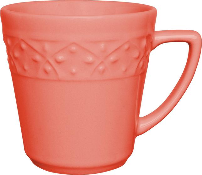 Imagem de Kit 2 Canecas Rosa Mendi Coral Oxford Cerâmica 360ml