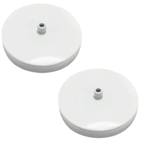 Imagem de Kit/2 Canopla Lustre Pendente Cilíndrica Vivare Md-1004 11x1,2cm Branco