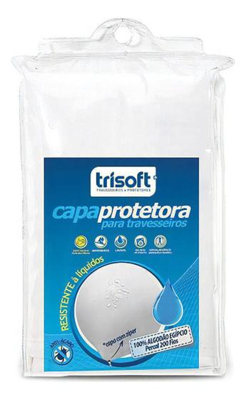 Imagem de Kit 2 Capa 200 Fio Travesseiro Trisoft Impermeavel Protetora