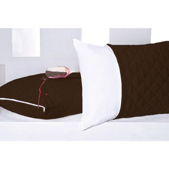 Imagem de Kit 2 Capa Impermeável Matelada com Zíper para Travesseiro 90cm x 50cm