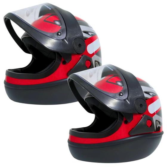 Kit 2 Capacetes Moto San Marino Taurus Original Grafic Menor preço em Kit 2 Capacetes Moto San Marino Taurus Original Grafic