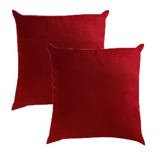 Imagem de Kit 2 Capas De Almofada Com Zíper 45x45cm Suede Lisa