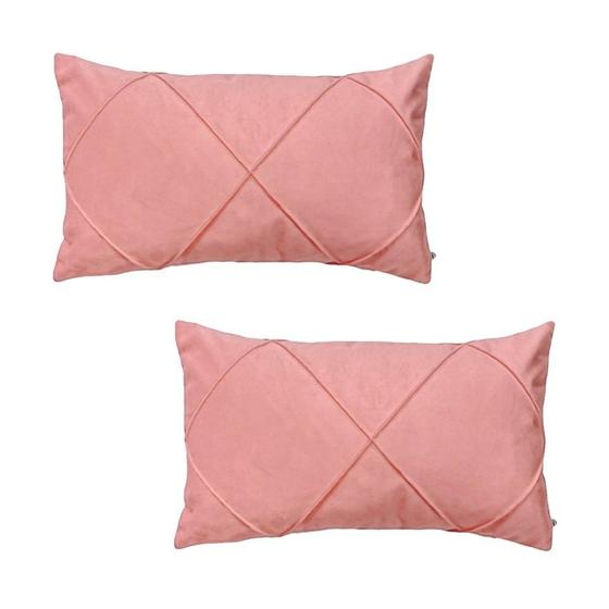 Imagem de Kit 2 Capas para Almofada Drapeada em Veludo Retangular Várias Cores