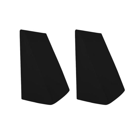Imagem de Kit 2 Capas para Triângulo Malha 100% Algodão Preta Arrumadinho Enxovais