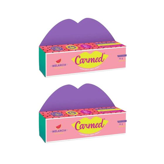 Imagem de Kit 2 Carmed Hidratante Labial Sabor Melancia Blister 10g cada