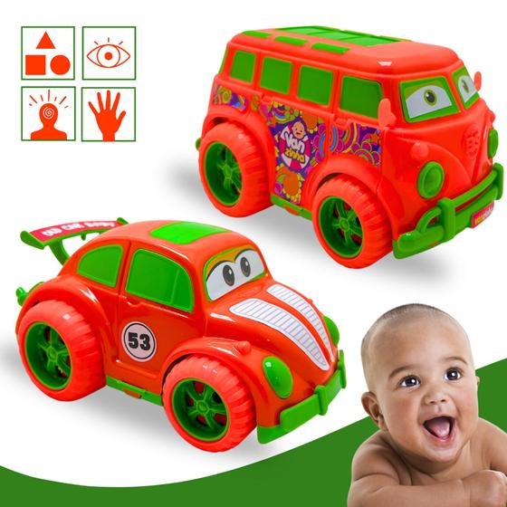 Imagem de Kit 2 Carrinho Kombi De Brinquedo Grande Infantil Criança Pequena