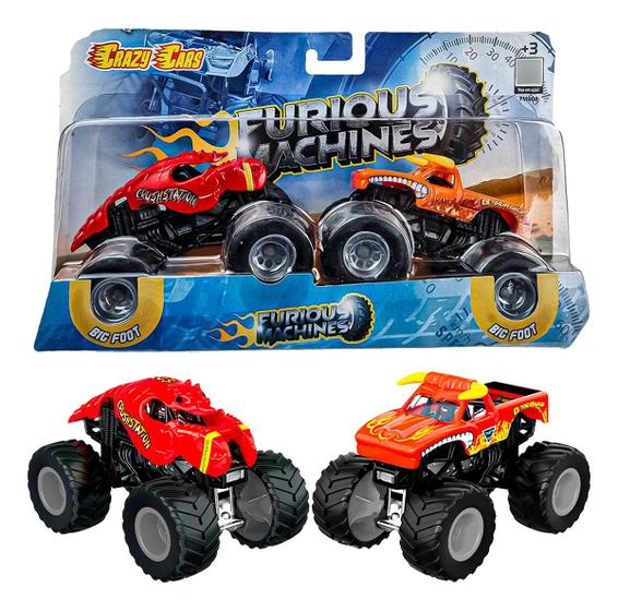 Imagem de Kit 2 Carrinhos Furious Machines Crushstation FM008