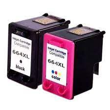 Kit 2 Cartuchos Compativeis 664xl Black E Color 3636 2134 Menor preço em Kit 2 Cartuchos Compativeis 664xl Black E Color 3636 2134