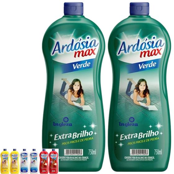 Imagem de Kit 2 Cera Liquida Ingleza Maxx Tradicional Cerâmica Ardósia