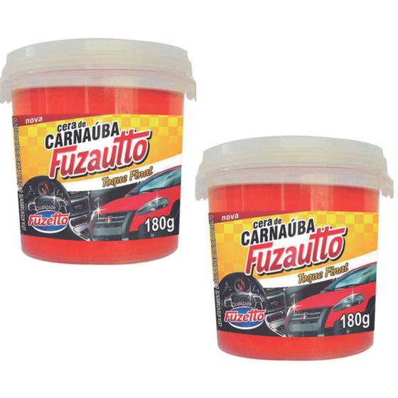 Imagem de Kit 2 Ceras De Carnaúba Fuzautto Toque Final 180G Cada