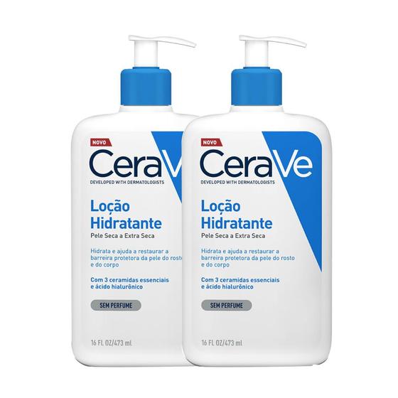 Kit 2 CeraVe Loção Hidratante 473ml Menor preço em Kit 2 CeraVe Loção Hidratante 473ml