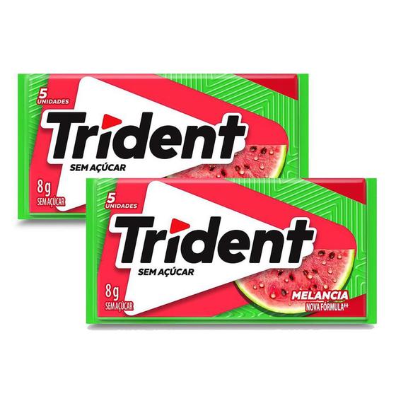 Imagem de Kit 2 Chiclete Trident Melancia 8g com 5 Unidades