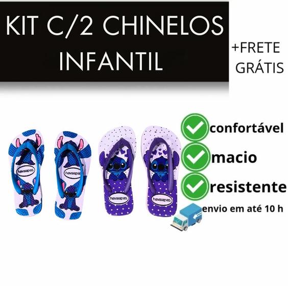 Imagem de Kit 2 Chinelos Infantil 