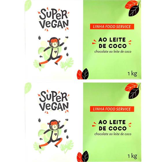 Imagem de Kit 2 Chocolate ao Leite de Coco Super Vegan 1kg - Vegano