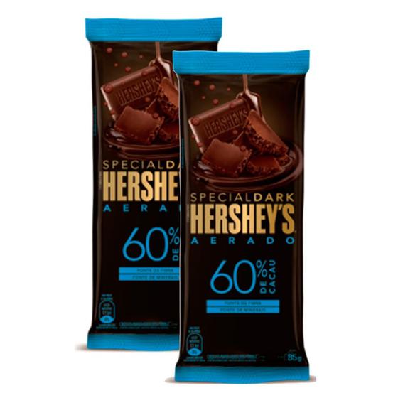Imagem de Kit 2 Chocolate Hershey's Special Dark Aerado 60% Cacau 85g