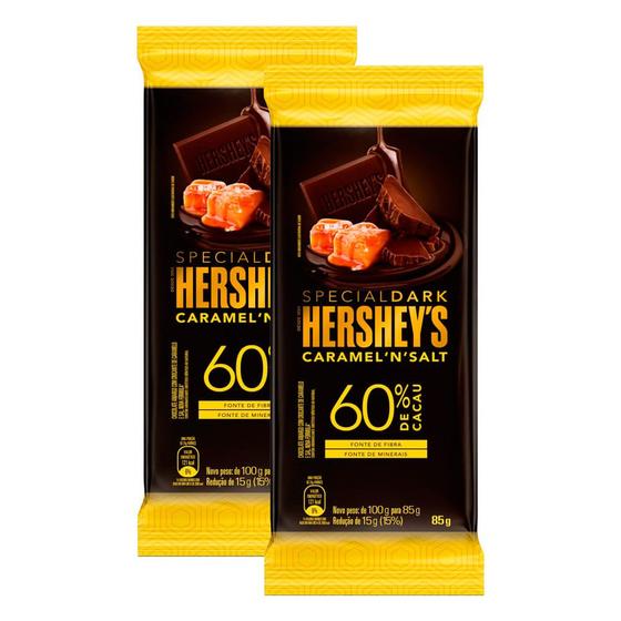 Imagem de Kit 2 Chocolate Hershey's Special Dark Caramel'n'Salt 85g