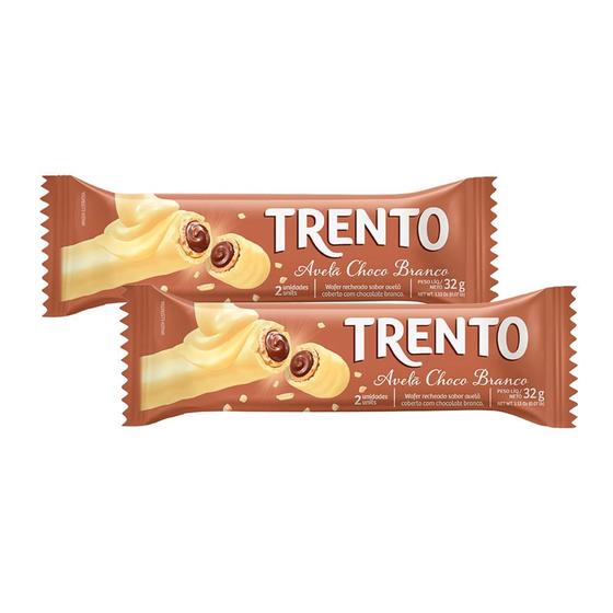 Imagem de Kit 2 Chocolate Trento Avelã com Chocolate Branco 32g