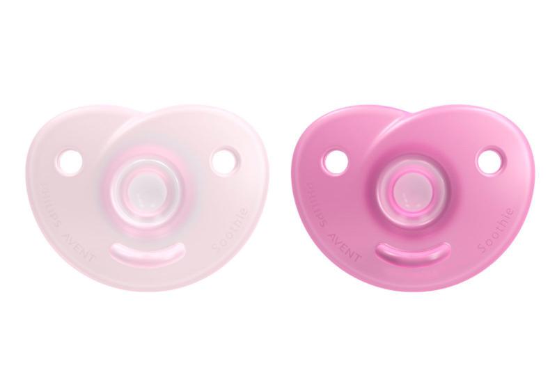 Imagem de Kit 2 chupetas avent soothie ursinho 0% bpa - 0-6 meses-rosa-philips avent