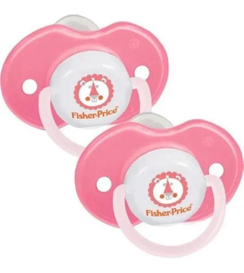 Imagem de Kit 2 Chupetas Fisher-Price Bico Orto ( Fase 1 ) Rosa - 1145