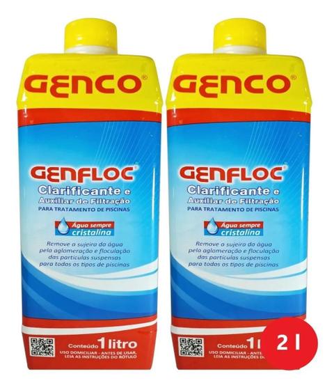 Imagem de Kit 2 Clarificante Genfloc 1Lt-Genco