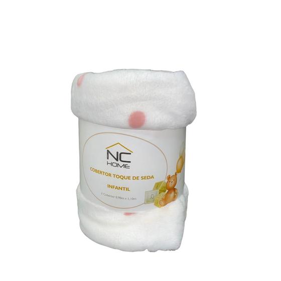 Cobertor Bebê Saranoni Cetim - Super Macio, Mini 50x38cm, Luxuoso, Flor De Rosa