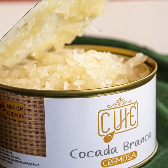 Imagem de Kit 2 Cocada Branca Cremosa Mineira Cuié de Minas Lata 400g