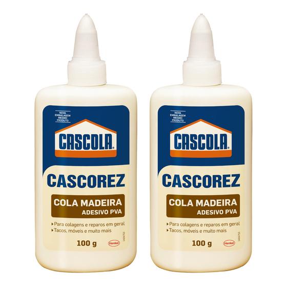 Imagem de Kit 2 Cola Para Madeira MDF Cascorez Extra Forte 100g  Secagem Rápida - Cascola