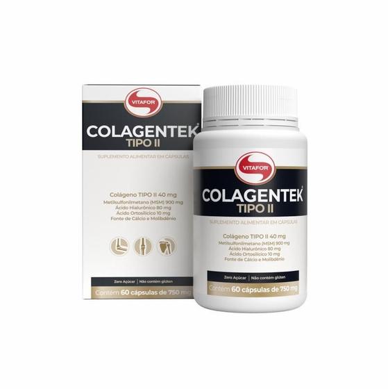 Imagem de Kit 2 Colagentek Ii Colágeno Vitafor 60 Cápsulas