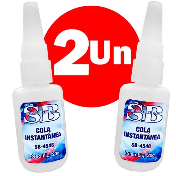 Imagem de Kit 2 Colas Super Bom Ultra Forte Instantânea 20G Multiuso