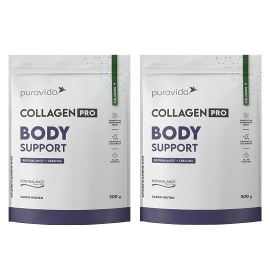 Imagem de Kit 2 Collagem Pro Body Support 500g Colágeno Bodybalance PuraVida