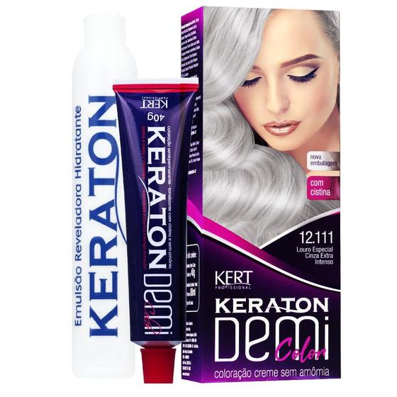 Imagem de Kit 2 Coloração Keraton Demi Color 12.111 Matizador