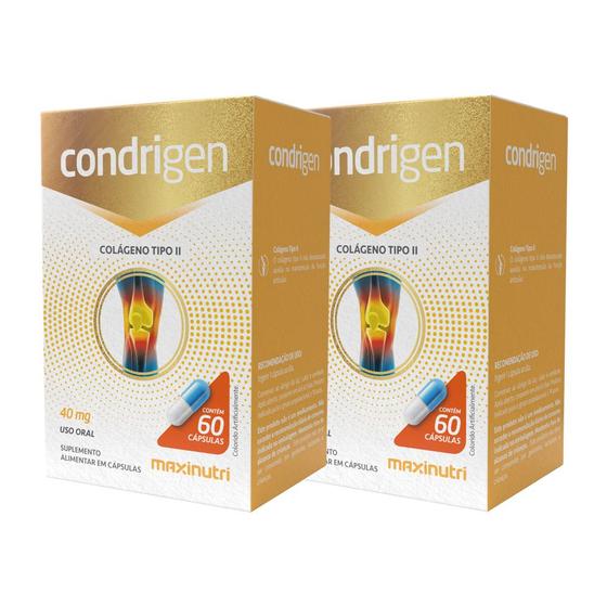 Imagem de Kit 2 Condrigen Colágeno Tipo 2 com 60 Capsulas Maxinutri