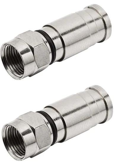 Imagem de Kit 2 Conector F Rg6 Compressão Mxt