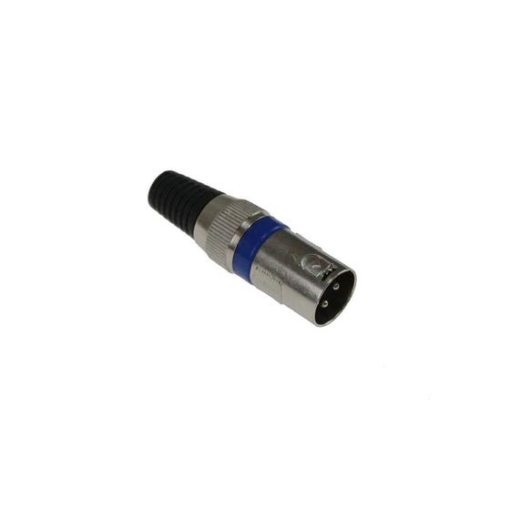 Imagem de Kit 2 Conectores Canon Xlr Macho Azul