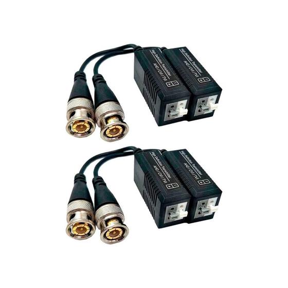 Imagem de Kit 2 Conectores Conversor Balun Multi HD - Engate Rápido