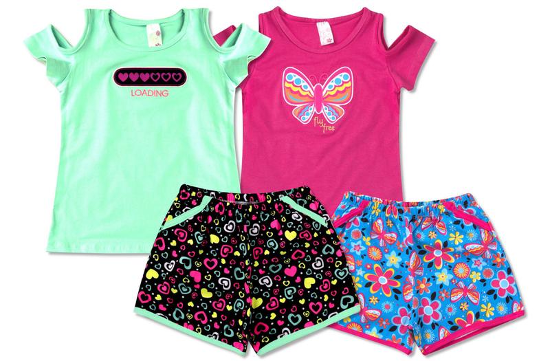 Imagem de Kit 2 Conjunto Infantil Feminino Roupa de Verão Menina