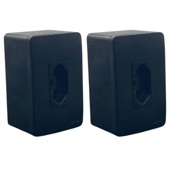 Imagem de Kit 2 Conjunto Tomada 10a 3 Pinos Sistema X Caixa Sobrepor