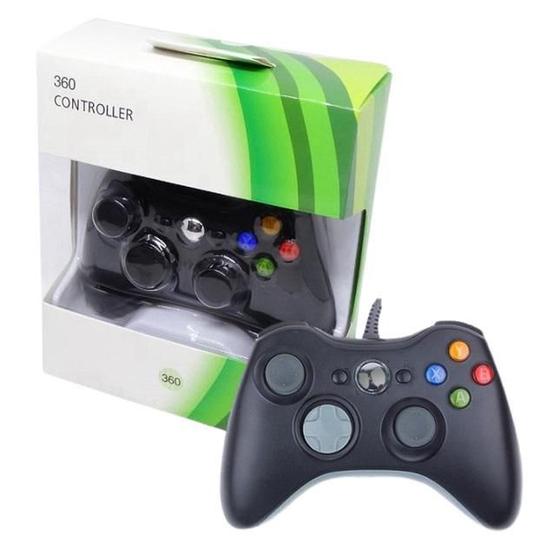 Imagem de Kit 2 Controle Com Fio Compatível com Xbox 360 E Pc Slim Joystick